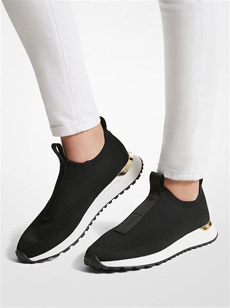 michael michael kors women's bodie slip-on sneakers|michael kors black sneakers women's.